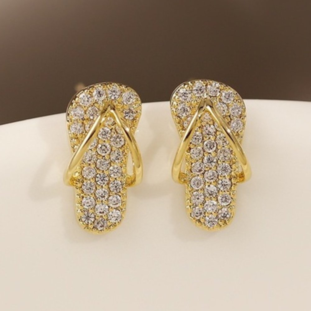 Rhinestone Flipflop Earrings